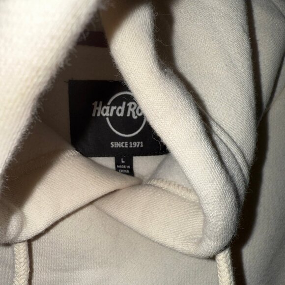Hard Rock Cafe ROME Hoodie White Women's Large - Picture 3 of 6